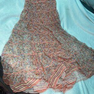 Max Studio Wide Strap Smocked Maxi Dress NWT